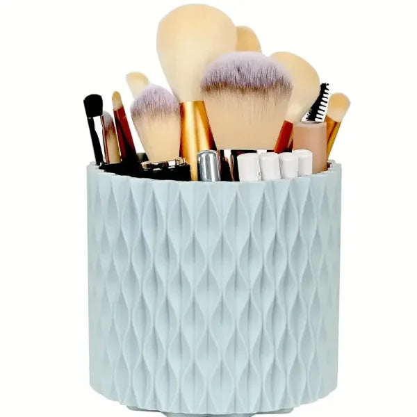 360° Rotating Makeup Storage Box - Desktop Organizer for Brushes, Lipstick & Jewelry - Himpall