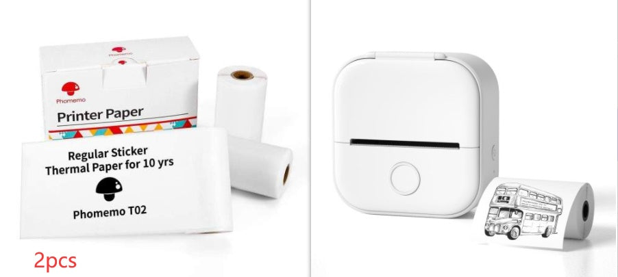 Phomemo T02 Portable Bluetooth Thermal Label Printer - Set1 / USB