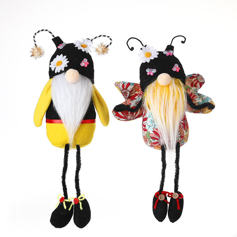 Bee Festival Flower Butterfly Long Legs Faceless Doll - Hair Remover