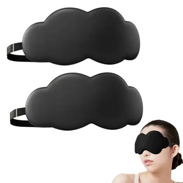 3D Contoured Sleep Mask – 100% Light Blocking Ultra-Soft Eye Cover for Travel Yoga & Rest - Cloud style 2pcs