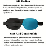3D Contoured Sleep Mask – 100% Light Blocking Ultra-Soft Eye Cover for Travel Yoga & Rest