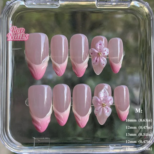 3D Flower Acrylic Full Nail Tips Set with Excellent Customer Service - M flower 21