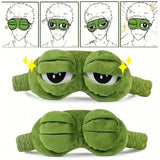 3D Frog Sleep Mask – Cartoon Soft Eyeshade for Travel Office & Home Sleep