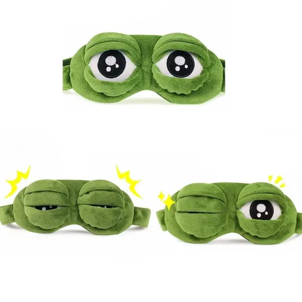 3D Frog Sleep Mask – Cartoon Soft Eyeshade for Travel Office & Home Sleep
