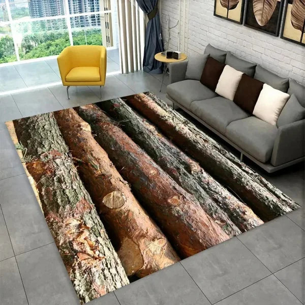 3D HD Wood Grain Area Rug - Retro Non-Slip Carpet for Living Room & Bedroom - 15 / 140x200cm 55x79 inch