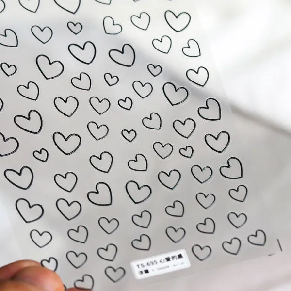 3D Love Heart Adhesive Sticker for Women's Fashion and Beauty Products - Himpall
