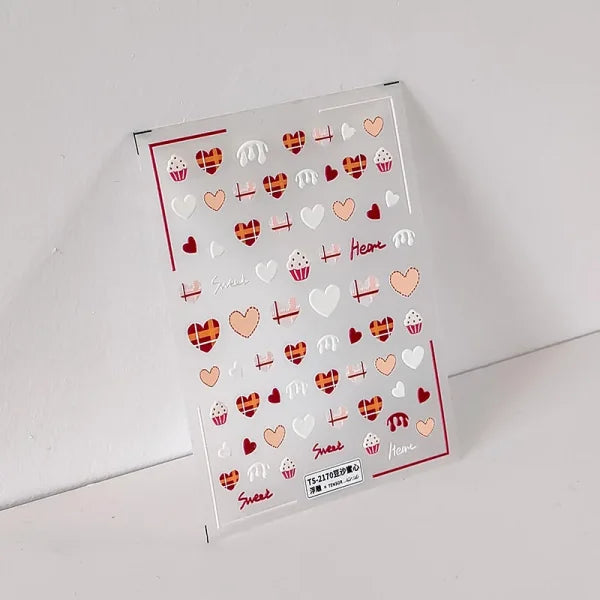 3D Love Heart Adhesive Sticker for Women's Fashion and Beauty Products - Himpall