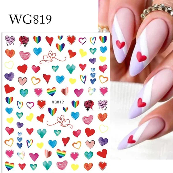 3D Love Heart Adhesive Sticker for Women's Fashion and Beauty Products - Himpall