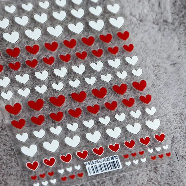 3D Love Heart Adhesive Sticker for Women's Fashion and Beauty Products - Himpall