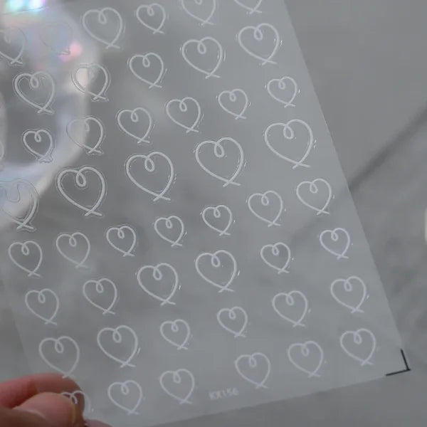 3D Love Heart Adhesive Sticker for Women's Fashion and Beauty Products - Himpall