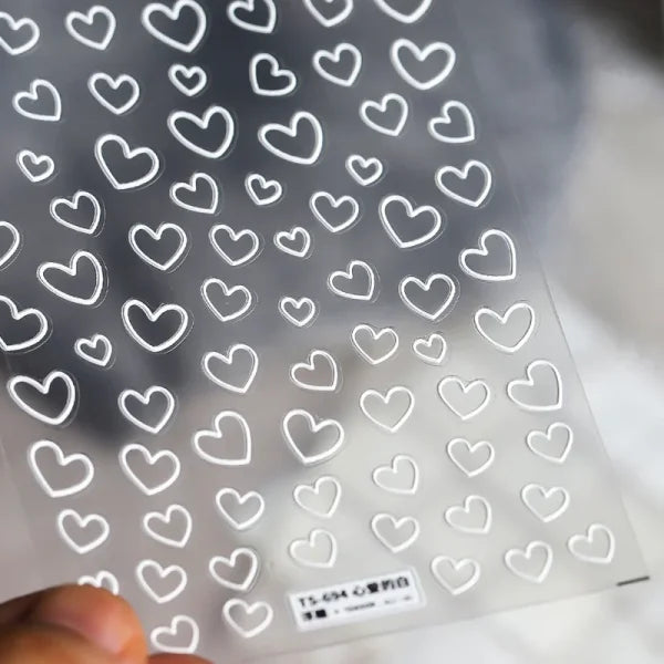 3D Love Heart Adhesive Sticker for Women's Fashion and Beauty Products - Himpall