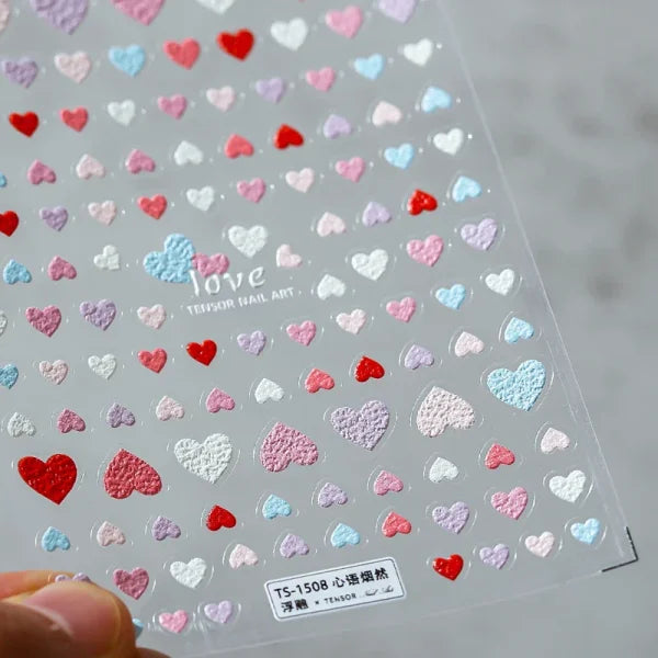 3D Love Heart Adhesive Sticker for Women's Fashion and Beauty Products - Himpall