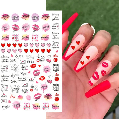 3D Love Heart Adhesive Sticker for Women's Fashion and Beauty Products - Himpall