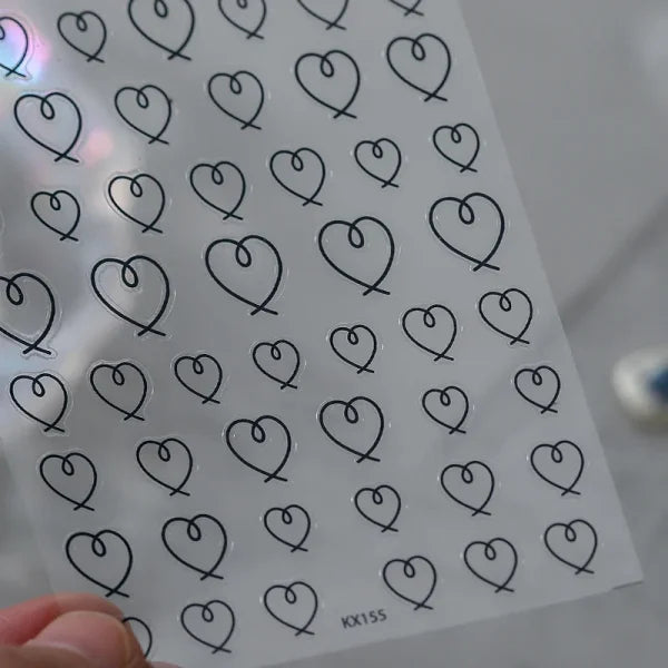 3D Love Heart Adhesive Sticker for Women's Fashion and Beauty Products - Himpall
