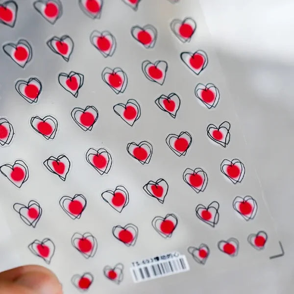 3D Love Heart Adhesive Sticker for Women's Fashion and Beauty Products - Himpall