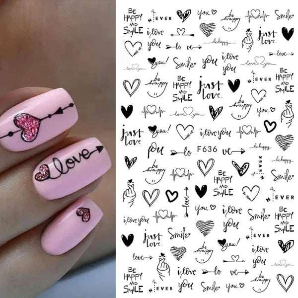 3D Love Heart Adhesive Sticker for Women's Fashion and Beauty Products - Himpall