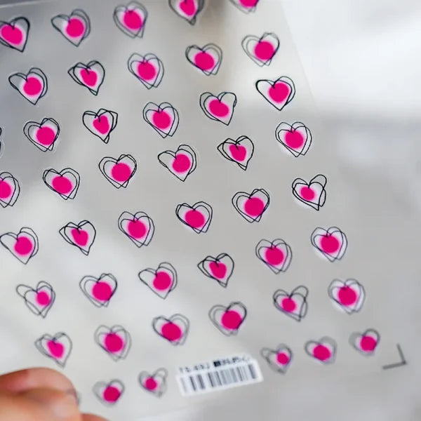 3D Love Heart Adhesive Sticker for Women's Fashion and Beauty Products - Himpall
