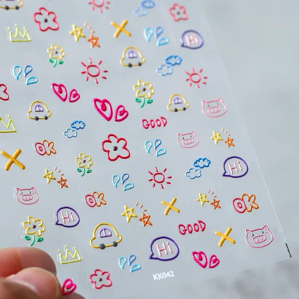 3D Love Heart Adhesive Sticker for Women's Fashion and Beauty Products - Himpall