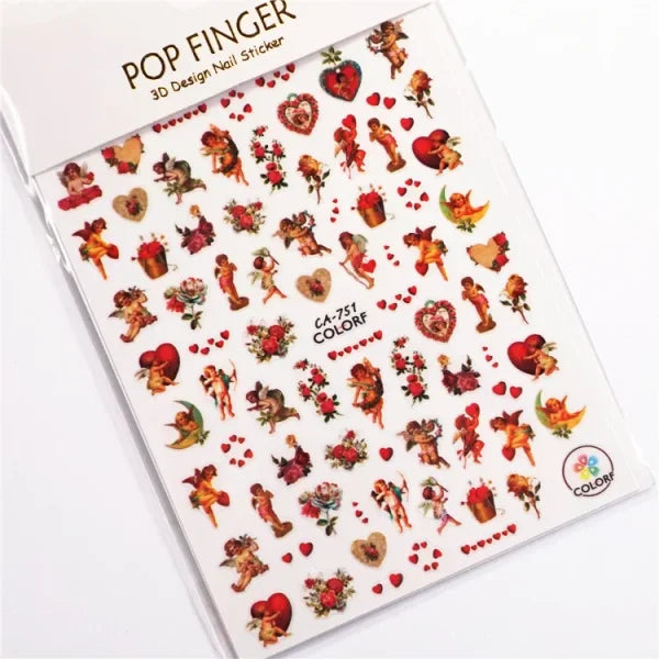 3D Love Heart Adhesive Sticker for Women's Fashion and Beauty Products - Himpall