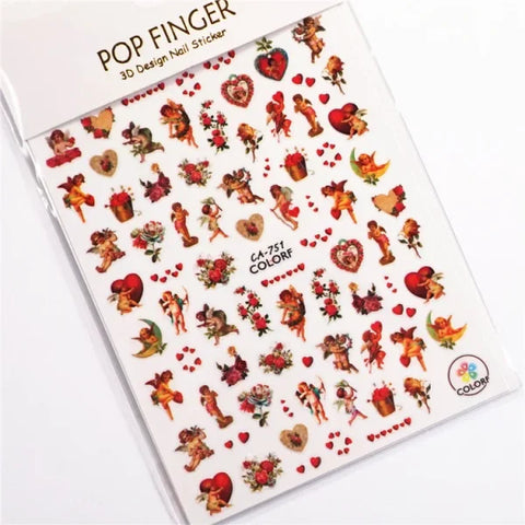 3D Love Heart Adhesive Sticker for Women's Fashion and Beauty Products - Himpall