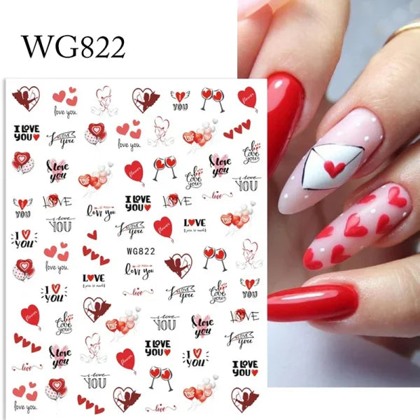 3D Love Heart Adhesive Sticker for Women's Fashion and Beauty Products - Himpall