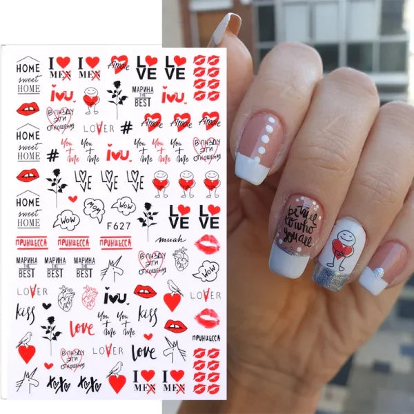 3D Love Heart Adhesive Sticker for Women's Fashion and Beauty Products - Himpall