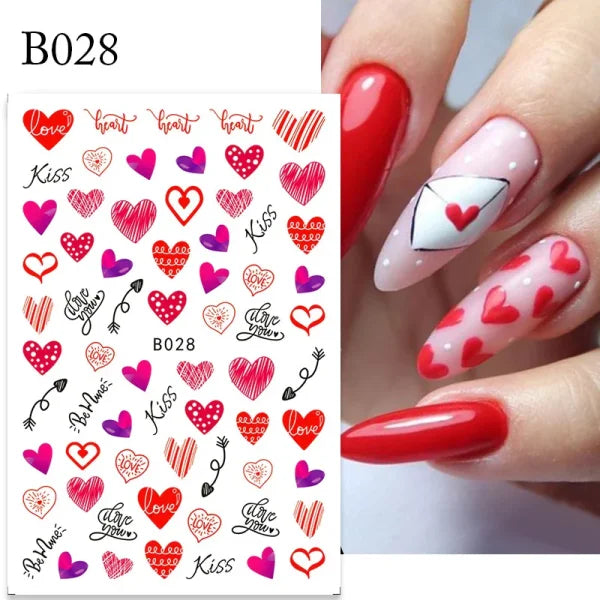 3D Love Heart Adhesive Sticker for Women's Fashion and Beauty Products - Himpall