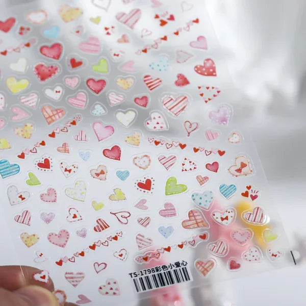 3D Love Heart Adhesive Sticker for Women's Fashion and Beauty Products - Himpall