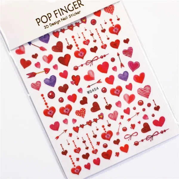 3D Love Heart Adhesive Sticker for Women's Fashion and Beauty Products - Himpall