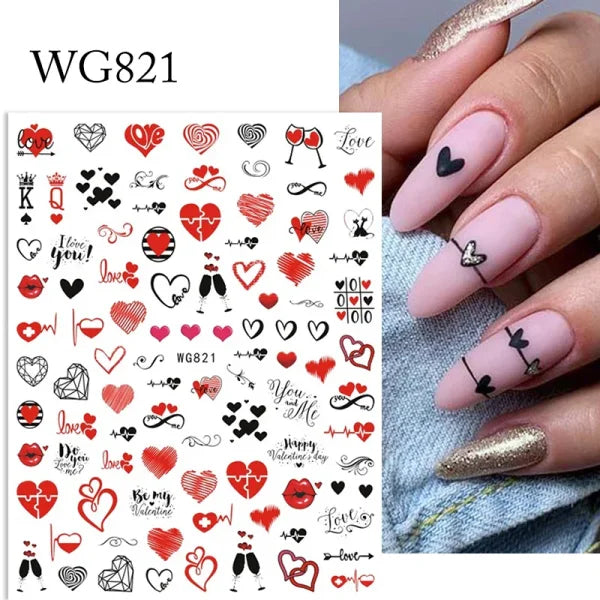 3D Love Heart Adhesive Sticker for Women's Fashion and Beauty Products - Himpall