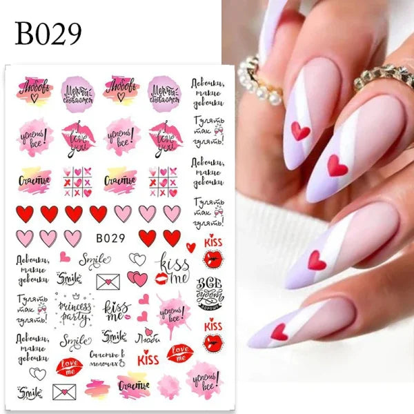 3D Love Heart Adhesive Sticker for Women's Fashion and Beauty Products - Himpall