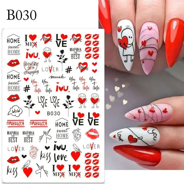 3D Love Heart Adhesive Sticker for Women's Fashion and Beauty Products - Himpall