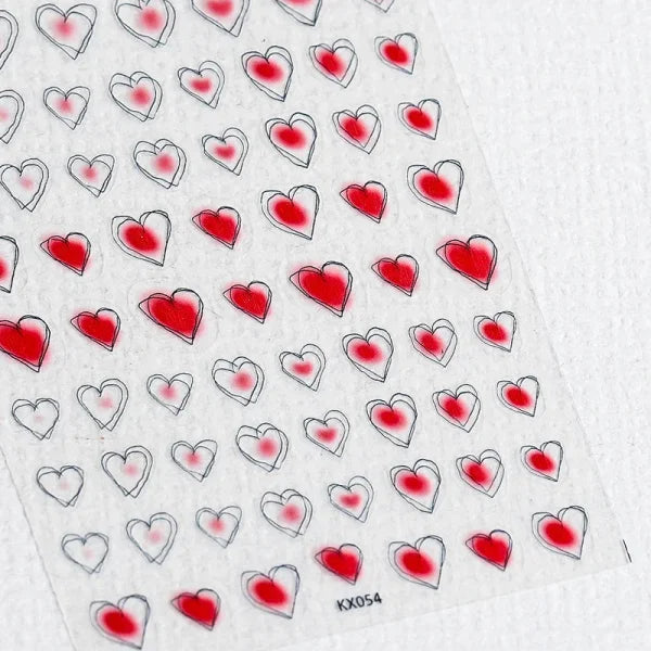 3D Love Heart Adhesive Sticker for Women's Fashion and Beauty Products - Himpall