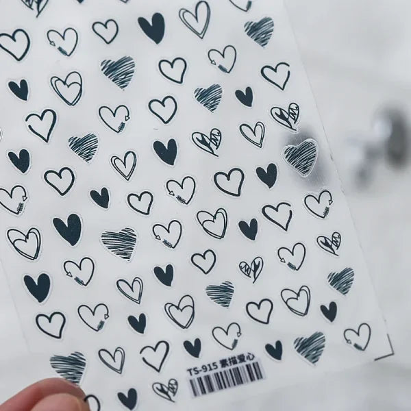 3D Love Heart Adhesive Sticker for Women's Fashion and Beauty Products - Himpall