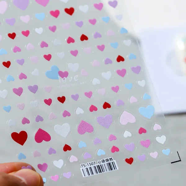 3D Love Heart Adhesive Sticker for Women's Fashion and Beauty Products - Himpall