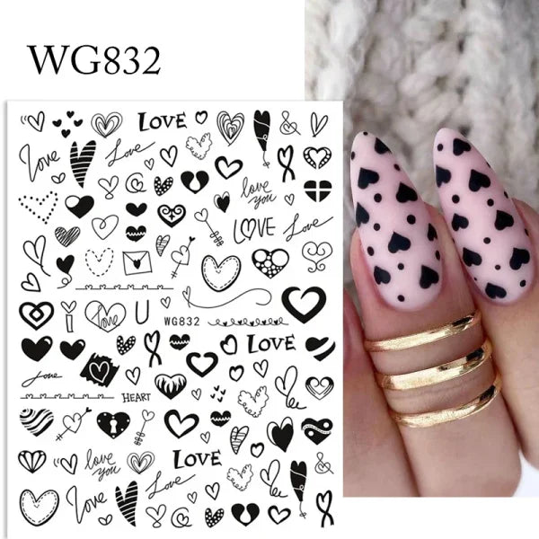 3D Love Heart Adhesive Sticker for Women's Fashion and Beauty Products - Himpall
