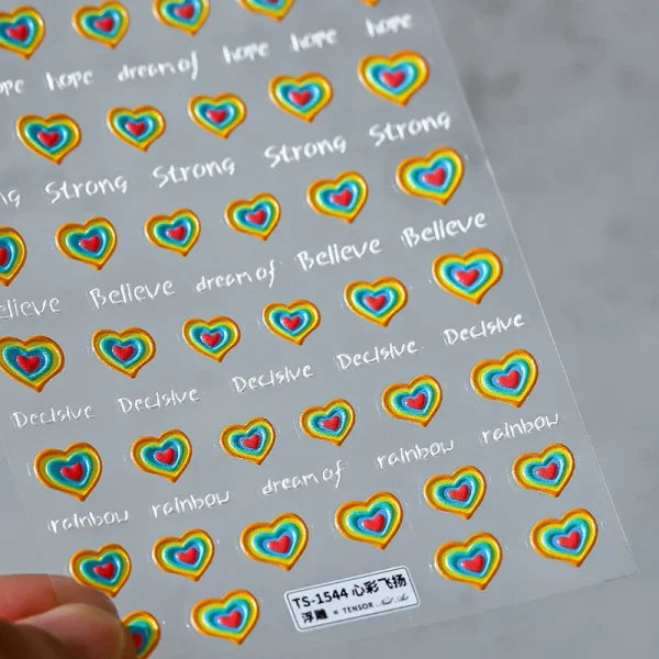 3D Love Heart Adhesive Sticker for Women's Fashion and Beauty Products - Himpall