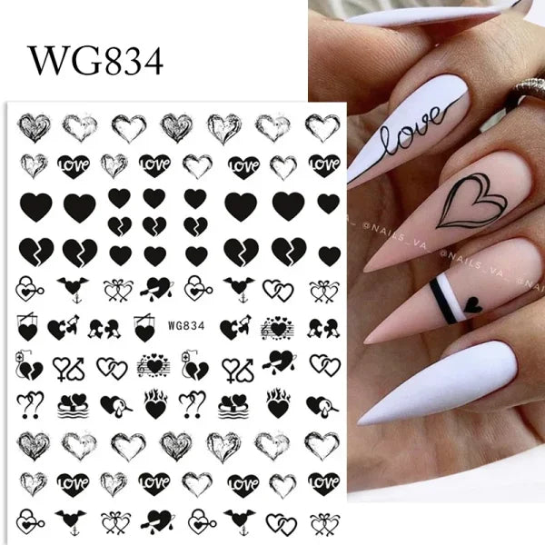 3D Love Heart Adhesive Sticker for Women's Fashion and Beauty Products - Himpall