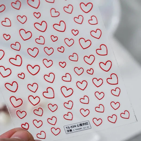 3D Love Heart Adhesive Sticker for Women's Fashion and Beauty Products - Himpall