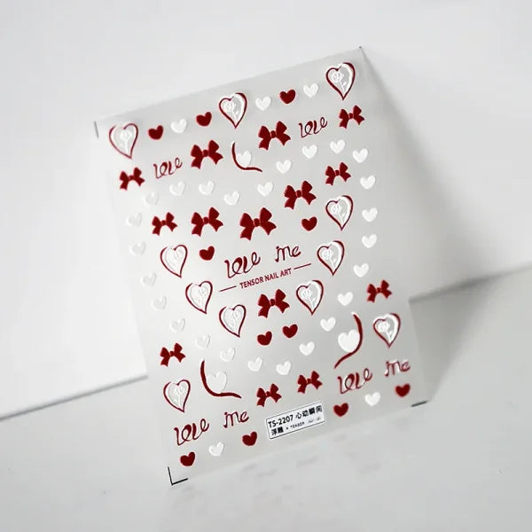 3D Love Heart Adhesive Sticker for Women's Fashion and Beauty Products - Himpall
