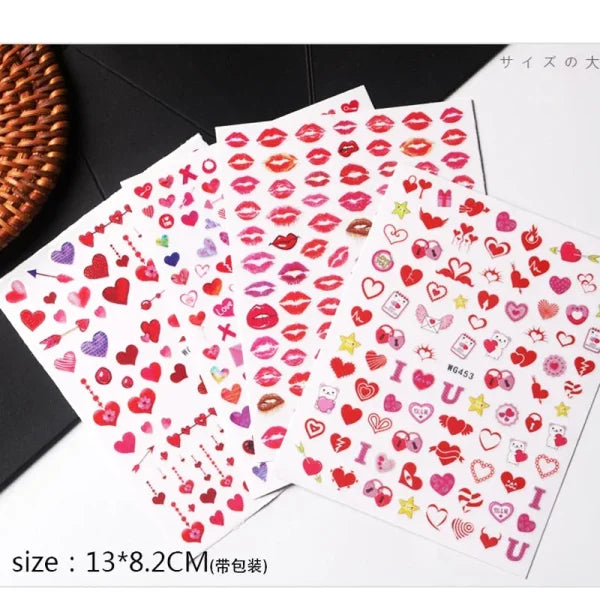 3D Love Heart Adhesive Sticker for Women's Fashion and Beauty Products - Himpall