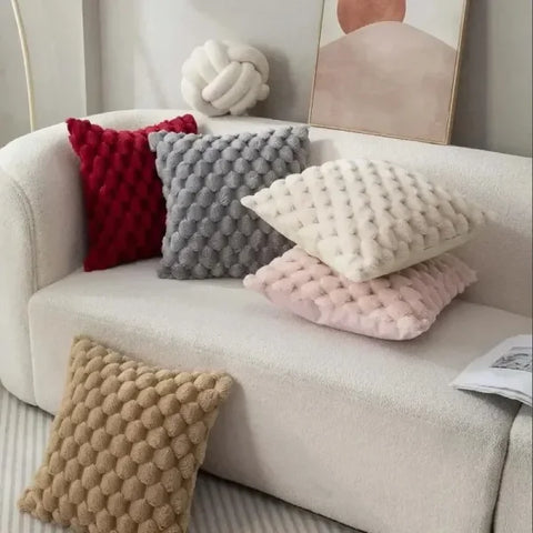3D Plush Turtle Pineapple Pillowcase – Soft Cream White Home Decor