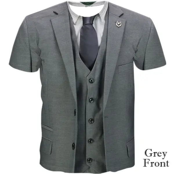 Men’s Polyester Print Broadcloth Knit Spring Summer T-Shirt - L41202155723 / 2XS