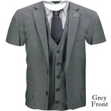Men’s Polyester Print Broadcloth Knit Spring Summer T-Shirt - L41202155723 / 2XS