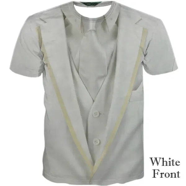 Men’s Polyester Print Broadcloth Knit Spring Summer T-Shirt - L41202155724 / 2XS