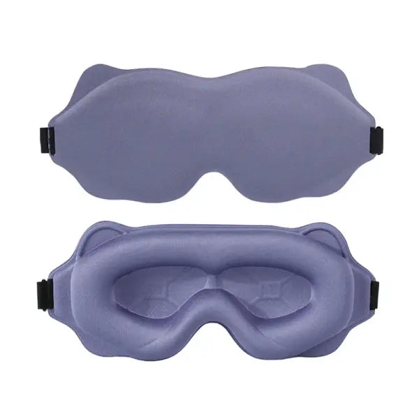 3D Padded Sleep Mask – Soft Eye Shade Blindfold for Full Light Block Sleep Aid Eyepatch - Purple