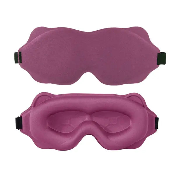 3D Padded Sleep Mask – Soft Eye Shade Blindfold for Full Light Block Sleep Aid Eyepatch - Rose