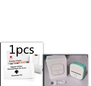 Phomemo T02 Portable Bluetooth Thermal Label Printer - Green Set1 / USB