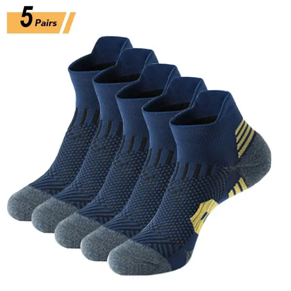 Basketball training sports socks polyester spandex quick-drying running - 5 Navy blue / size 37-42