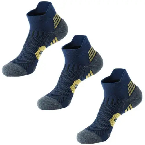 Basketball training sports socks polyester spandex quick-drying running - 3 navy blue / size 37-42